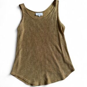 Vintage Gold Glitter Cache‎ Tank Top